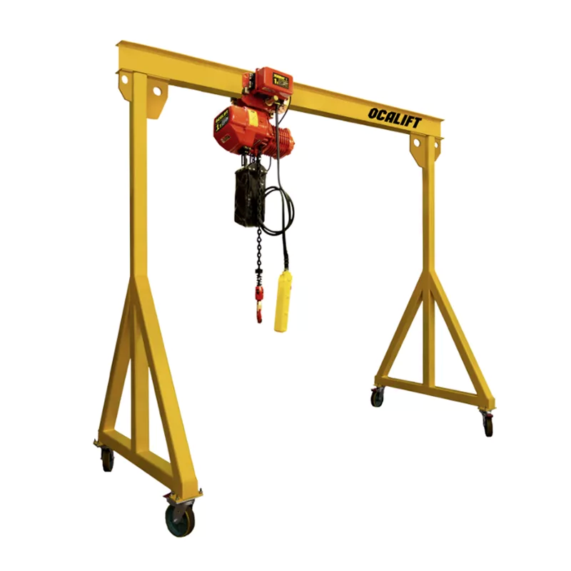 Мини-кран козловой (МПУ) OCALIFT г/п 1т 3х3 с электроталью 380в на электрокаретке